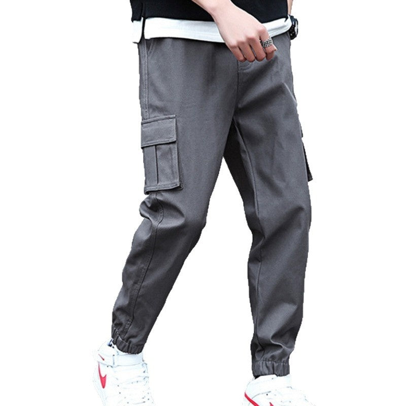 Fashionable All-match Multi-pocket Feet Harem Trousers